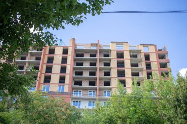 Ternopil, Ukrayna 'da çok katlı büyük bir konut inşaatı