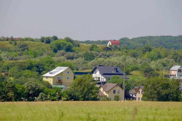 Kleine Häuser Den Vororten Von Ternopil Der Ukraine — Stockfoto