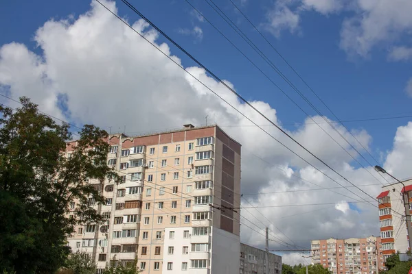 Edificio Residencial Varios Pisos Ternopil Ucrania —  Fotos de Stock
