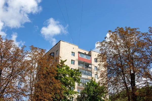 Ternopil Ukrayna Çok Katlı Bir Bina — Stok fotoğraf
