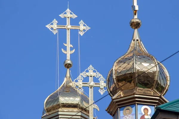 Крыша Украинской Церкви Тернополе — стоковое фото