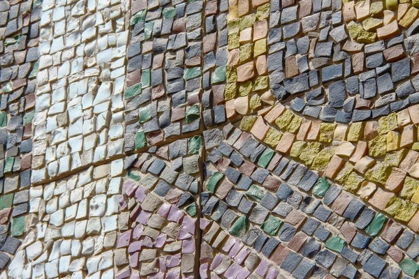 Mosaico Piedra Colores Pared Una Casa Soviética — Foto de Stock