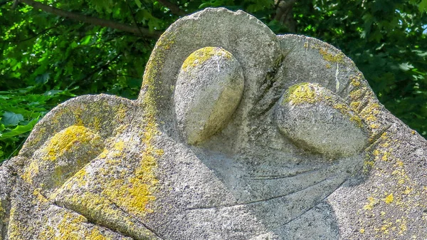 Monument Silhuetter Människor Tillverkade Sandsten — Stockfoto