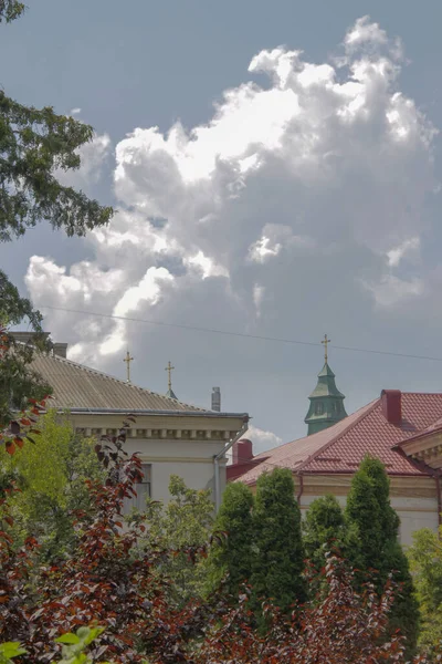 Menara Tenda Gereja Tua Polandia — Stok Foto