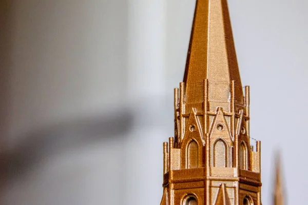 Modelo Plástico Una Iglesia Gótica — Foto de Stock
