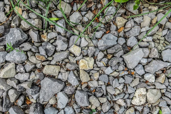 Textur Aus Kleinen Grauen Steinen Auf Dem Boden — Stockfoto