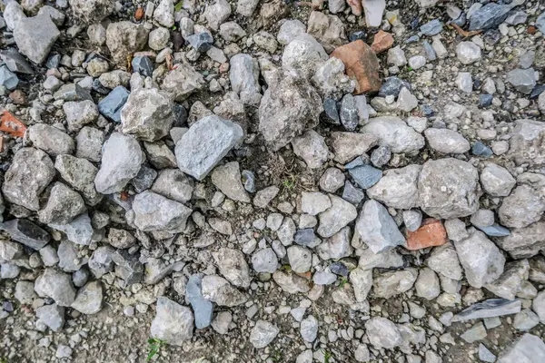 Textur Aus Kleinen Grauen Steinen Auf Dem Boden — Stockfoto