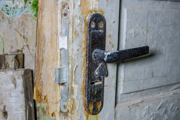 Old Door Handle Abandoned House — Stock Photo, Image