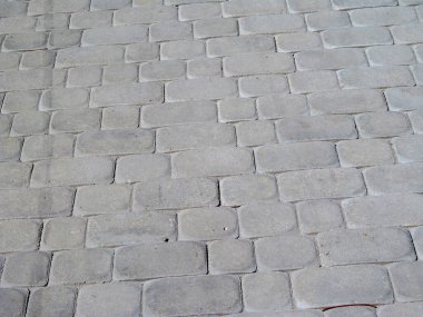 Kaldırımda beton kaldırım dokusu