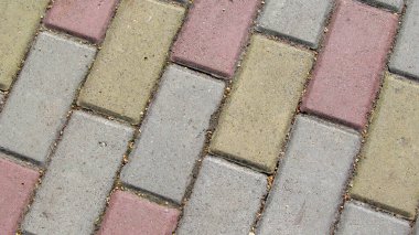 Kaldırımda beton kaldırım dokusu