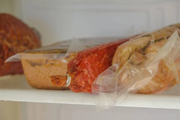 Колбаса Мясной Паштет Холодильнике — стоковое фото