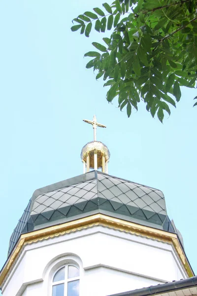 Roof Old Christian Church Covered Tin — Stock Photo, Image