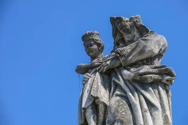 Steinskulptur Auf Dem Grab Eines Christlichen Friedhofs — Stockfoto