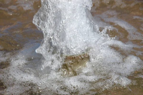 Jets Agua Una Fuente Ciudad Agosto —  Fotos de Stock