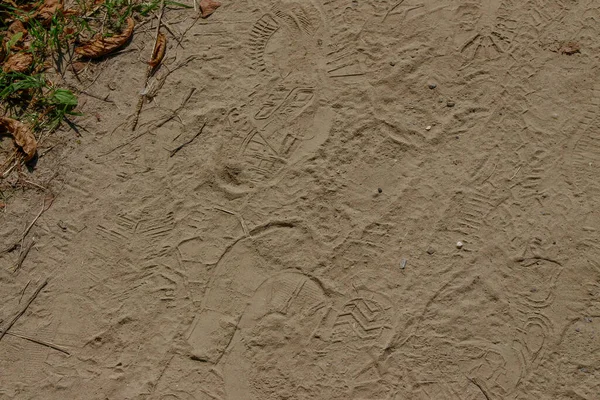 Footprints Sand Shade Sun — Φωτογραφία Αρχείου
