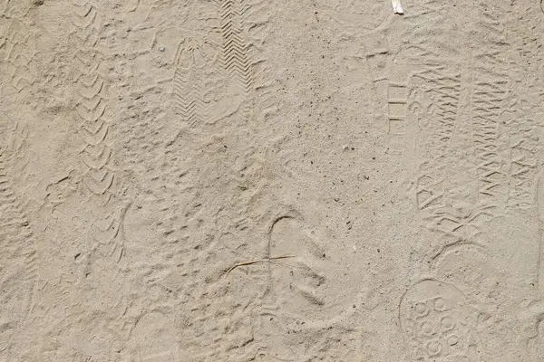Footprints Sand Shade Sun — Stockfoto