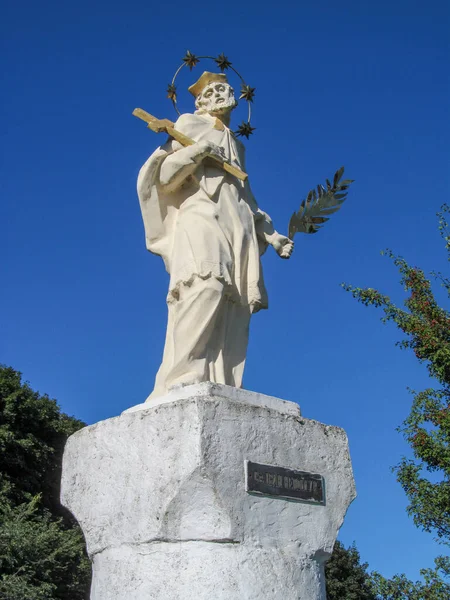 Monumentet Till Jan Nepomuk Tjeckiens Skyddshelgon Floder Broar Och Resenärer — Stockfoto