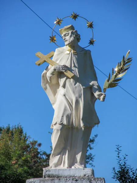 Monumento São Jan Nepomuk Santo Padroeiro República Tcheca Rios Pontes — Fotografia de Stock