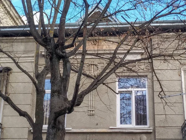 Fachada Una Casa Antigua Una Ciudad Más 100 Años — Foto de Stock