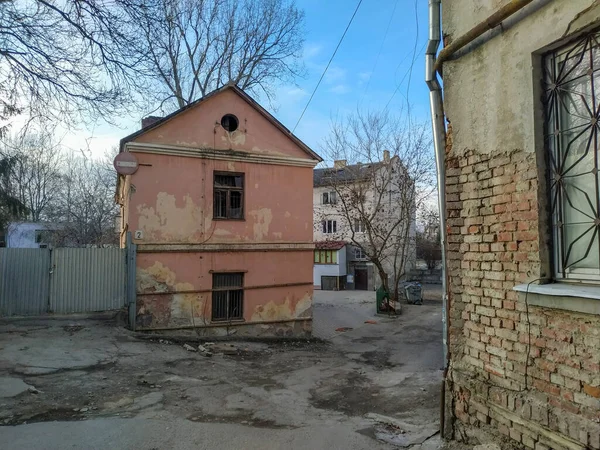 Fachada Uma Casa Velha Uma Cidade Com Mais 100 Anos — Fotografia de Stock