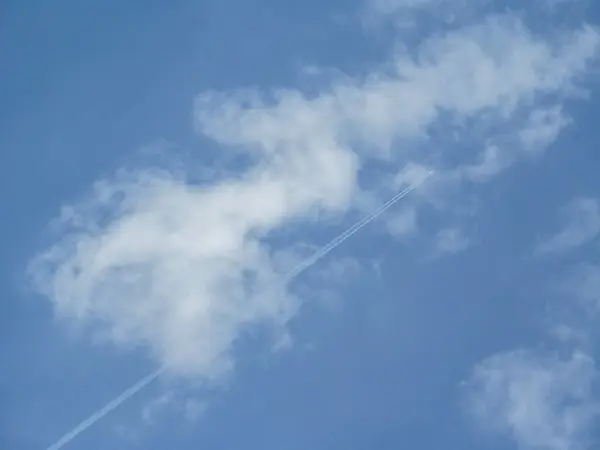 Blue Sky White Clouds September — Stock Photo, Image