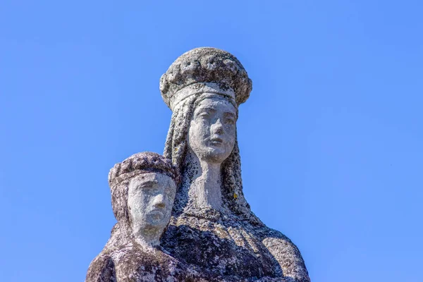 Monument Fait Pierre Par Mère Dieu Avec Jésus Dans Ses — Photo