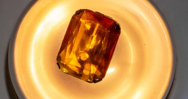 Amarillo Hermoso Cristal Ámbar Para Joyas — Foto de Stock