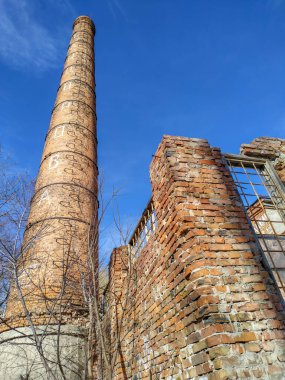 Eski Yahudi Sinagogu 'nun sitesine inşa edilen eski kazan dairesi. Ternopil, Ukrayna