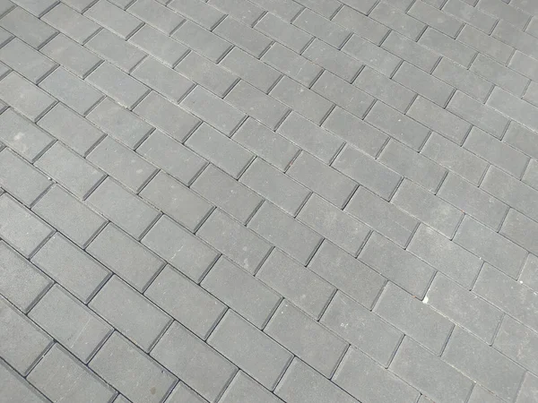 Die Textur Des Kopfsteinpflasters Park Der Fußgängerzone — Stockfoto