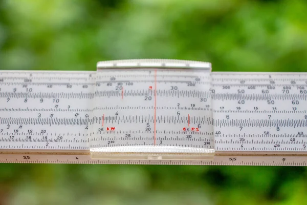 Engineering logarithmic ruler for measurement in the workshop