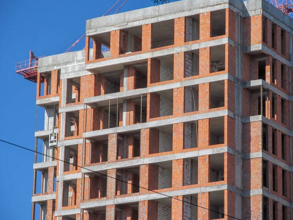 Bouw Van Een Appartementencomplex Stad Beton — Stockfoto