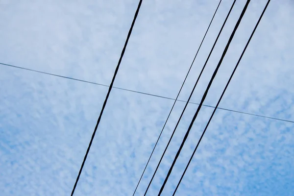 Stromleitungen Himmel — Stockfoto