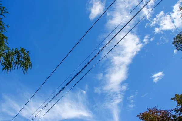 8月の白い雲の上の美しい青空 — ストック写真