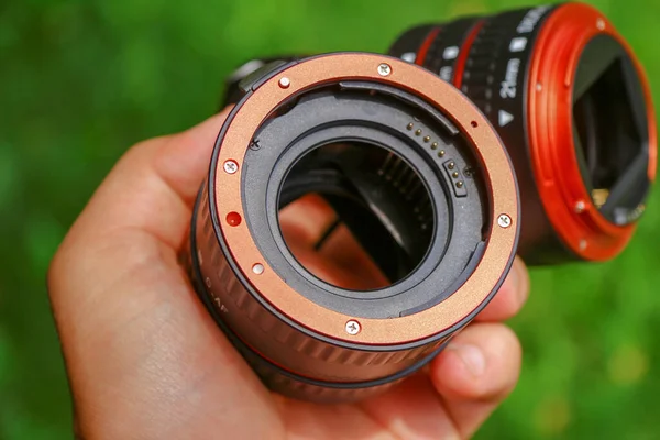Macro Rings Lens Slr Camera Shooting Small Details Things Macro — Stock Photo, Image