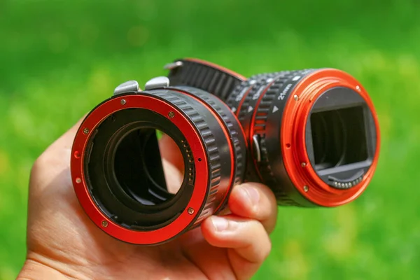 Macro Ringen Voor Lens Slr Camera Kleine Details Fotograferen Dingen — Stockfoto
