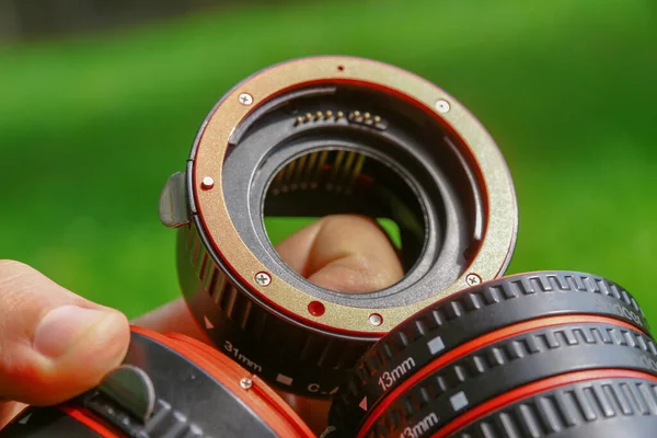 Macro Ringen Voor Lens Slr Camera Kleine Details Fotograferen Dingen — Stockfoto