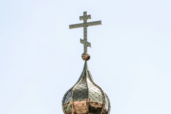 Techo Antigua Iglesia Cristiana Está Cubierto Estaño —  Fotos de Stock