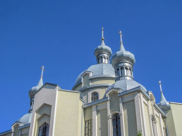 Beautiful Building Ukrainian Christian Church Sunday Service Ternopil Ukraine — Stock Photo, Image