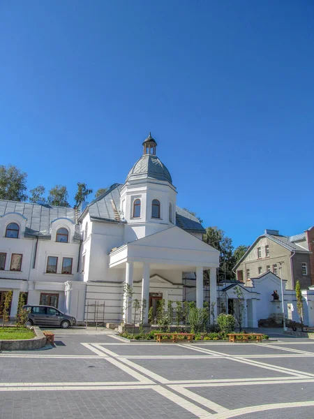 Belo Edifício Igreja Cristã Ucraniana Durante Culto Domingo Ternopil Ucrânia — Fotografia de Stock