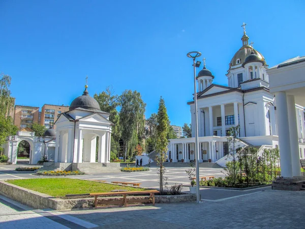 Красивое Здание Украинской Христианской Церкви Время Воскресной Службы Тернополь Украина — стоковое фото