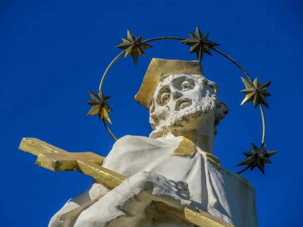 Het Monument Voor Jan Nepomuk Beschermheilige Van Tsjechië Rivieren Bruggen — Stockfoto