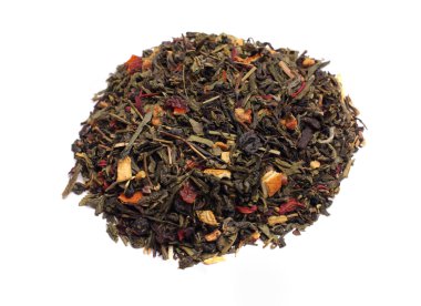 Yeşil çay portakal ve limon dilimleri ile