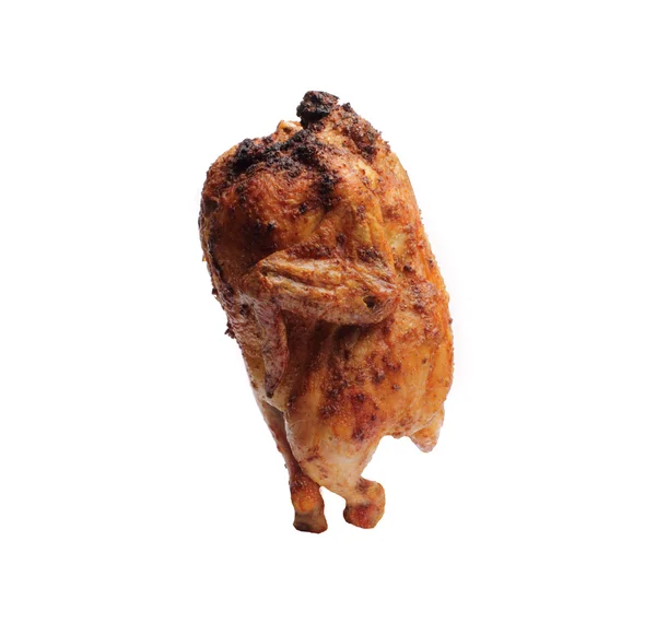 Stekt kyckling med en gyllene, knaprig skorpa — Stockfoto