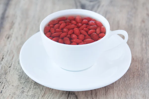 맛 있는 식이 goji 장과 차 한잔 — 스톡 사진