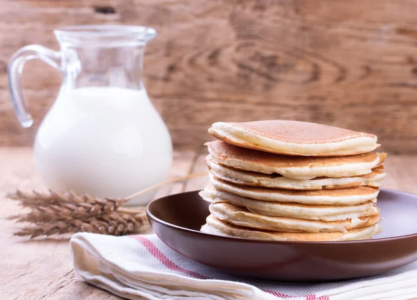 Süt ile Amerikan krep