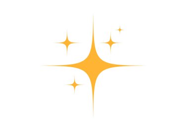 Sparkles Stars simgesi beyaz arkaplanda izole edildi. Vektör illüstrasyonu.