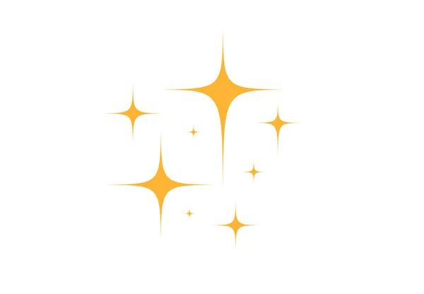 Ikona Sparkles Stars Białym Tle Ilustracja Wektora — Wektor stockowy