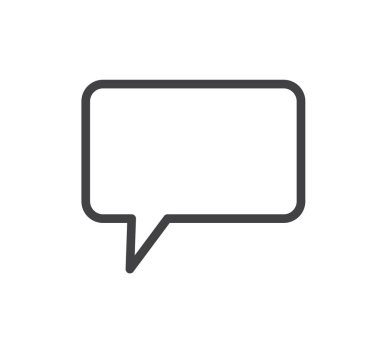 Sohbet ikonu. Konuşma baloncuğu ikonu. Düz dizayn. Vektör illüstrasyonu.