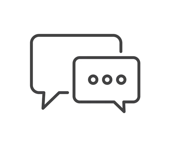 Chat Symbol Sprachblase Ikone Flaches Design Vektorillustration — Stockvektor