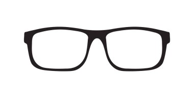 Gözlük simgesi beyaz arkaplanda izole edildi. Modern gözlükler. Vektör illüstrasyonu.